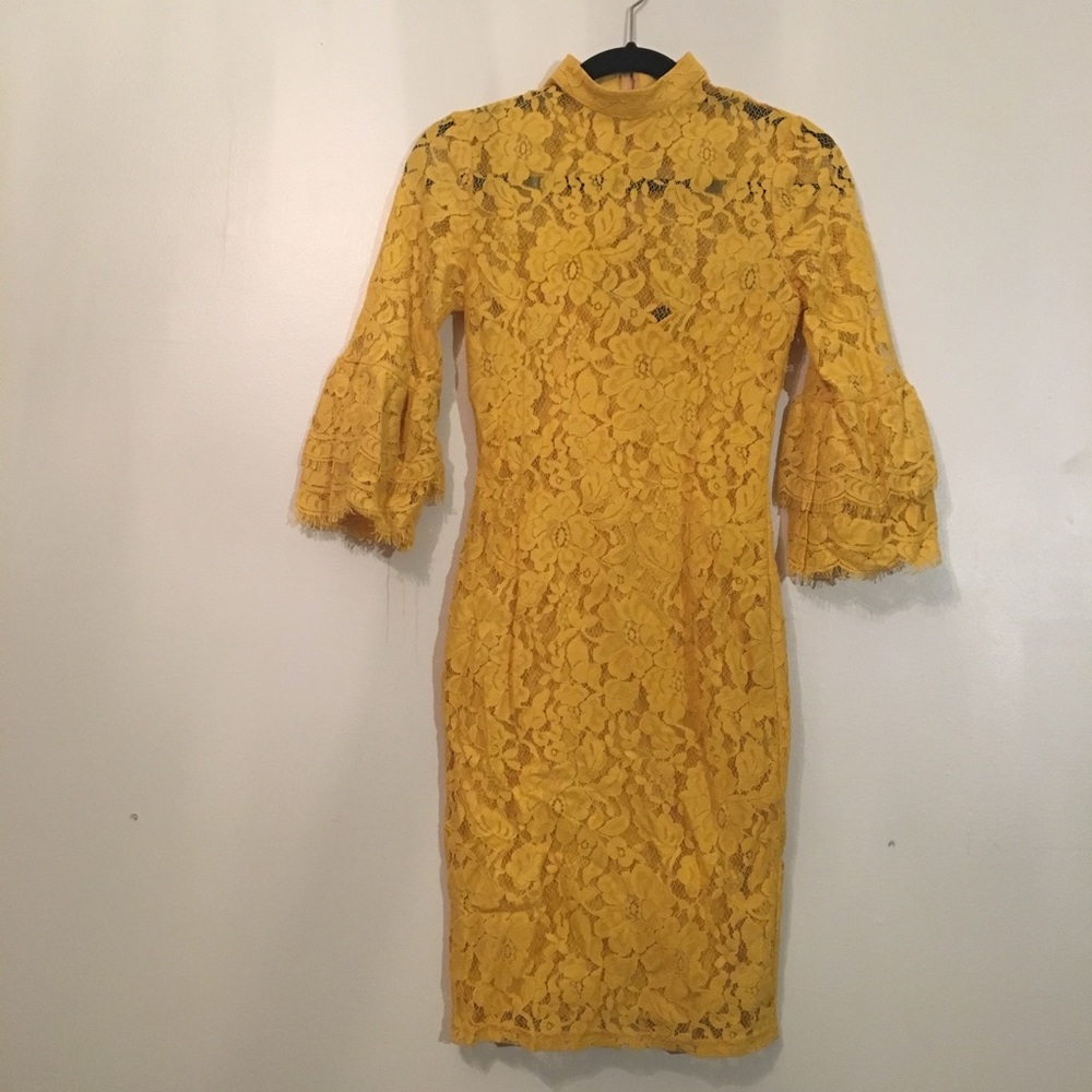 Paper Dolls yellow lace dress